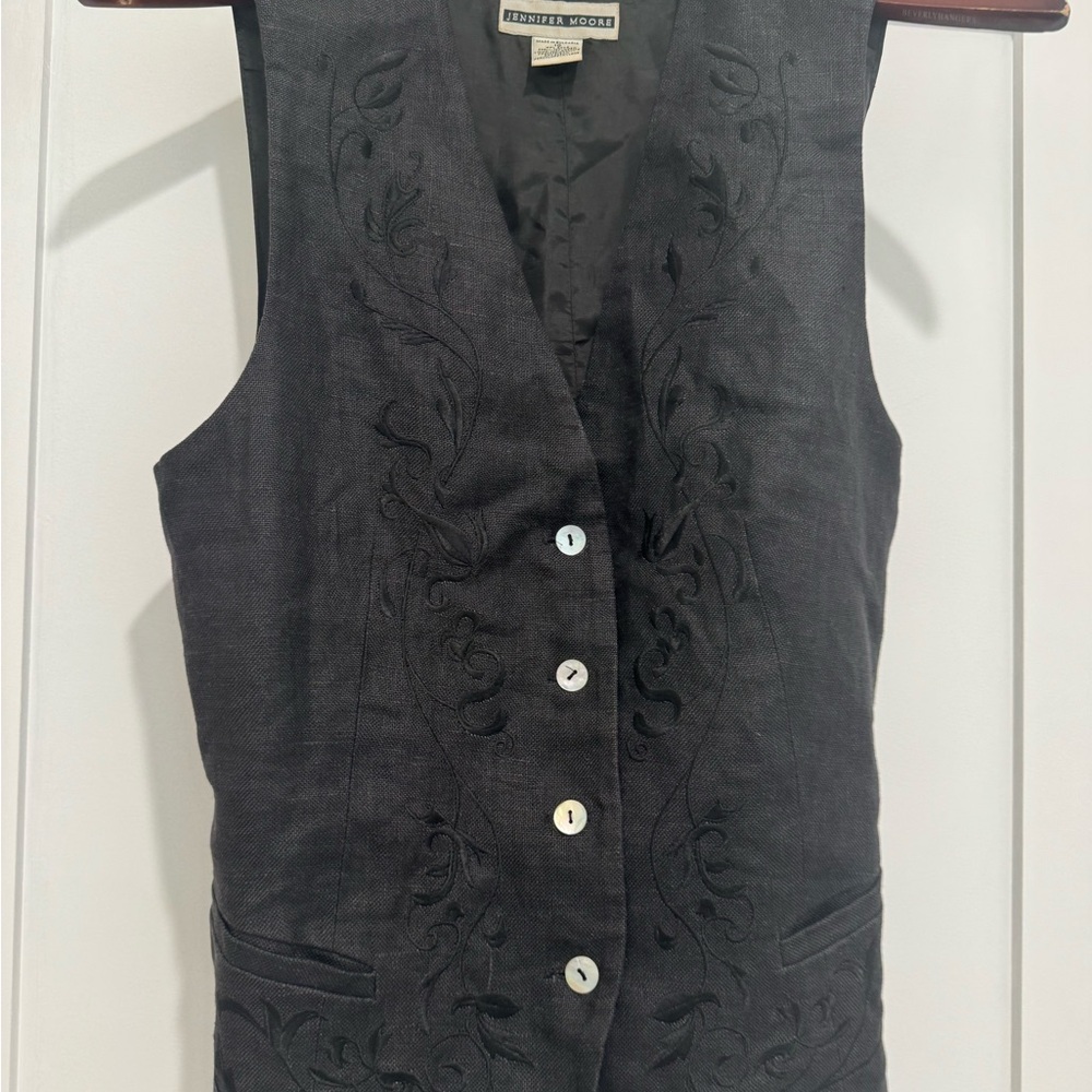 Jennifer Moore Charcoal Gray Vest